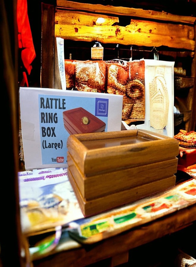 مايلز ماجيك صندوق الخواتم الهزاز السحري من مايلز ماجيك | أخفِ العملات المعدنية والخواتم وغيرها مع صندوق هزاز خشبي فاخر مذهل لخدعة سحرية عن قرب - Image 4